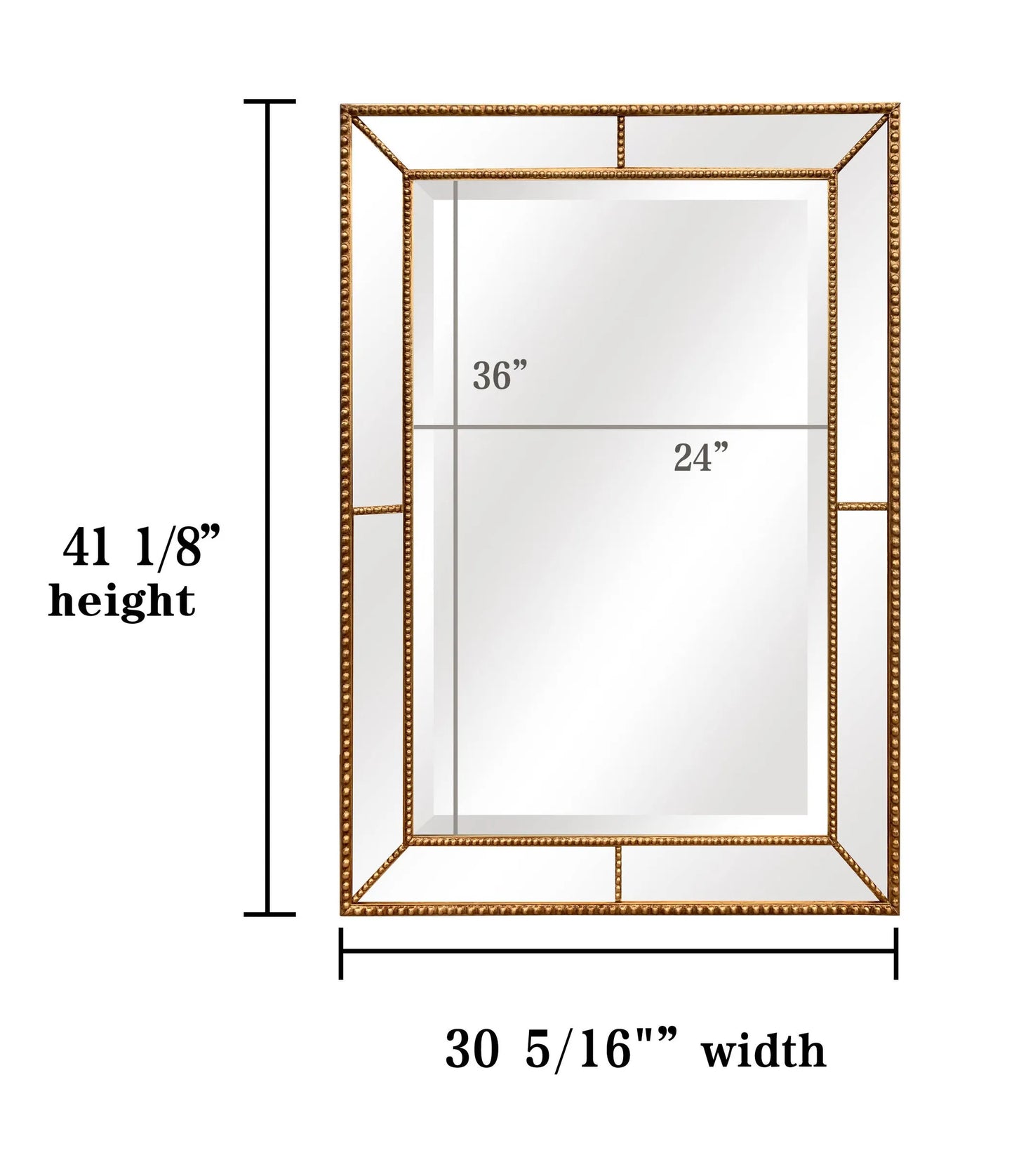 Roxeburghe Beaded Modern Wall Mirror