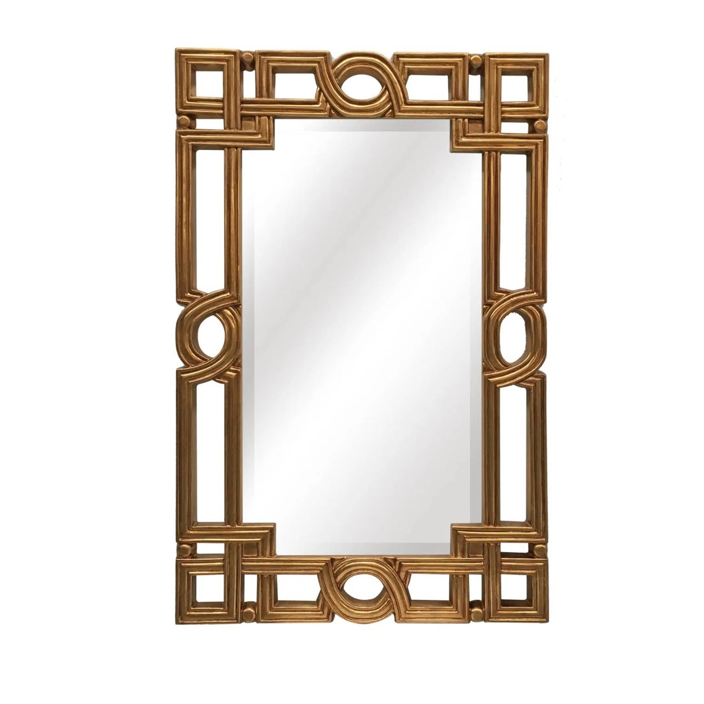 Artemis Antique Gold Openwork Frame Wall Mirror