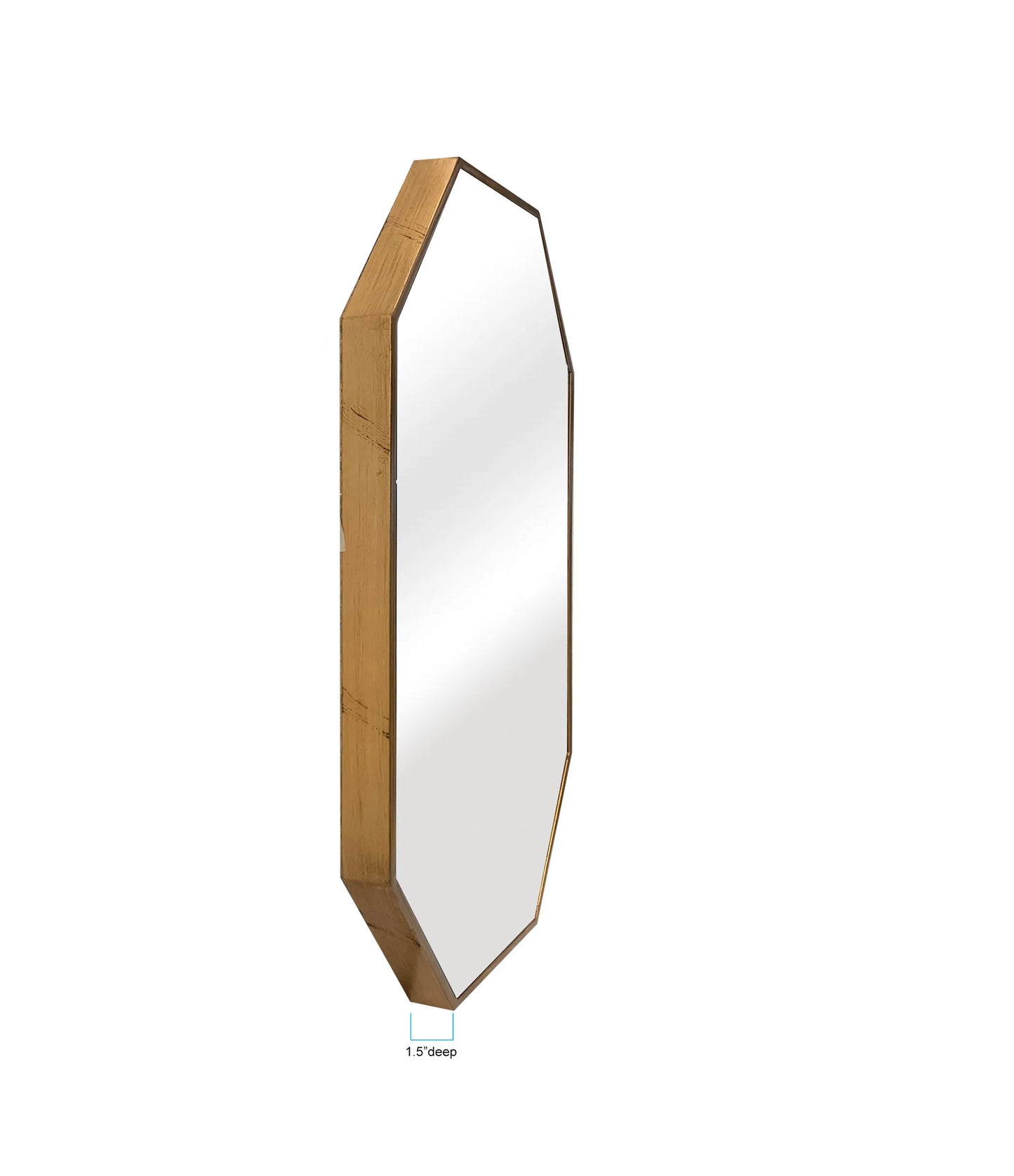 Mia Modern Gold Octagon Wall Mirror