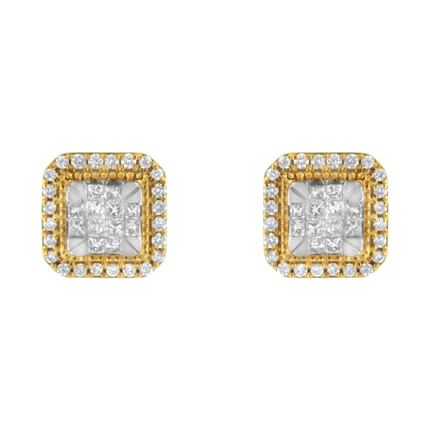 10 Karat Yellow Gold Stud Earrings  - Color: Yellow gold | Pack Of: 1 | Design: Yellow gold (h-i, si2-i1)