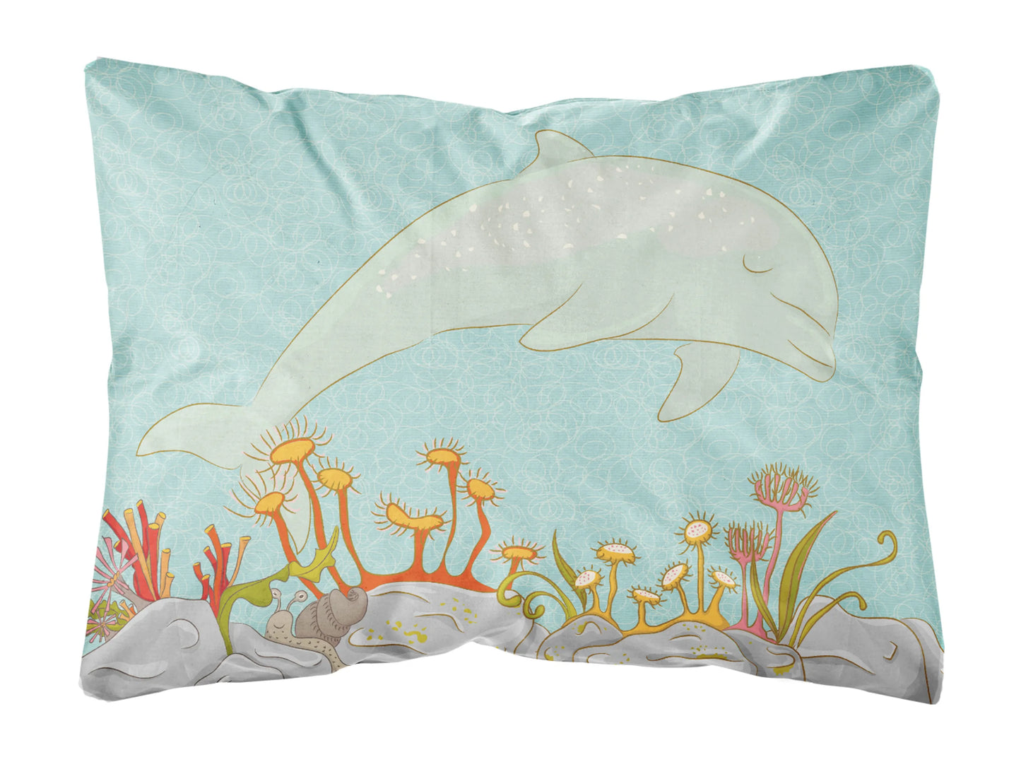 Sealife with Picture Canvas Fabric Decorative Pillow