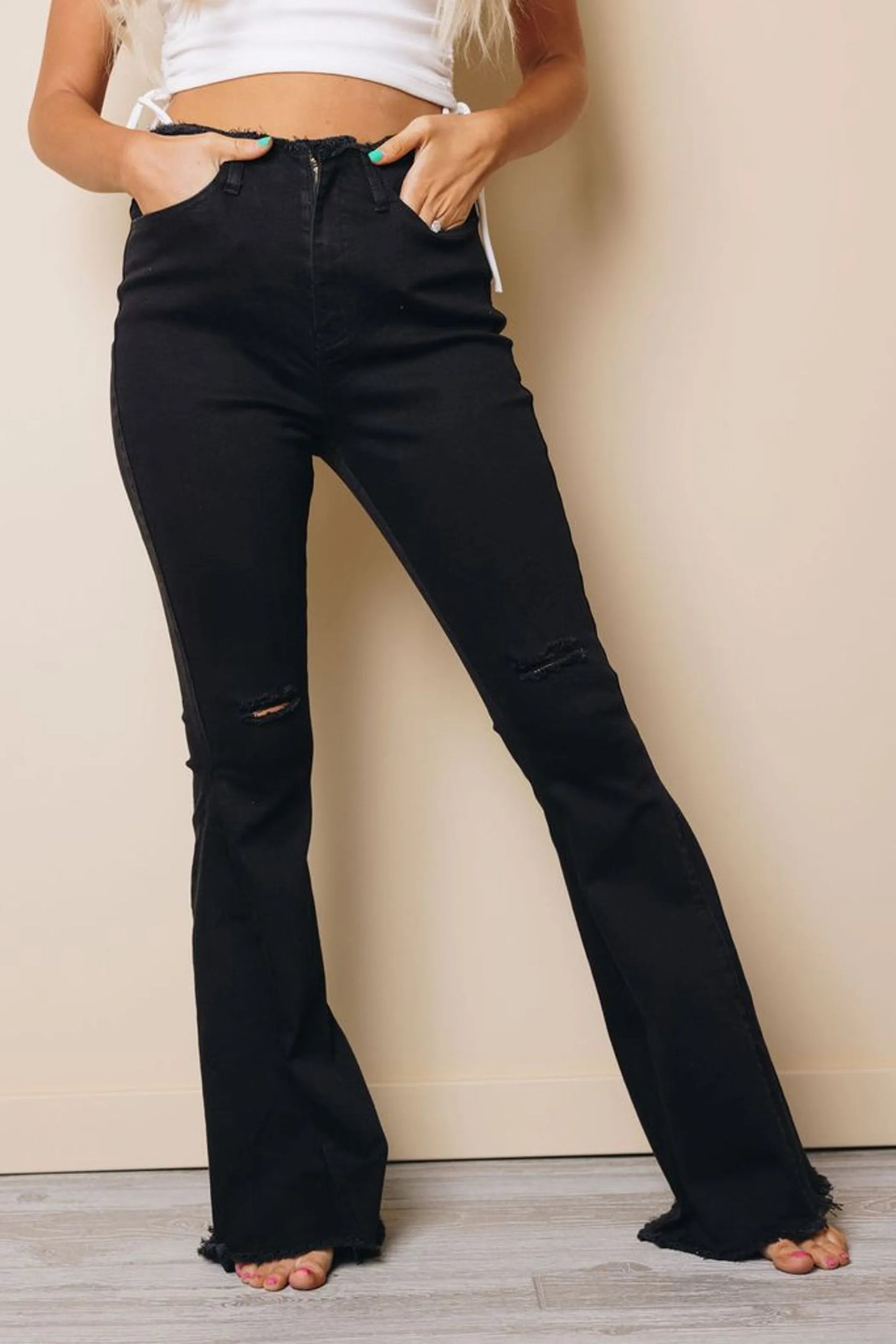 Naia High Waist Flared Jeans